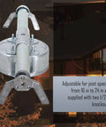 Retro Brace 1.5 Inch Deep Ceiling Fan Box for Old Work Electrical Box with 2.5 Inch Knockouts Adjustable Brace