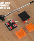 Heavy Duty Furniture Movers Dolly With Anti Slip Deck And 360 Degree Swivel Wheels For Safe Effortless Moving Of Appliances Sofas Mattresses And Other Heavy Objects Up To 1100 Lbs Includes Durable Furniture Lifter And Sliding Sliders Kit