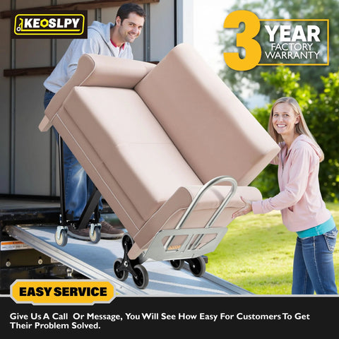 People transporting a couch using 3 In 1 Industrial Convertible Aluminum Hand Truck Dolly Cart With 1000 Lbs Capacity