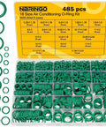 485 Piece Metric AC O Ring Kit For Automotive HVAC Systems Green O Rings Compatible With R12 And R134a Refrigerants