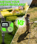 Smart Sprinkler Timer For Garden Hose With Rain Delay And Manual Mode, No-Brainer Outdoor Watering Scheduler For Lawn, Yard