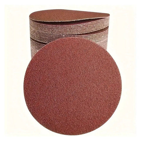 Premium 10 Pc 4 Inch Sanding Discs Set For Drill And Rotary Tool With 60 To 2000 Grit Sheets showing a round sanding disc.