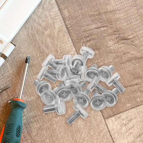Adjustable Screw On Furniture Leveling Feet 20 Pack With Non Slip PVC Pads For Desk, Table, Chair And Cabinet Legs, Silver Finish, Smooth Surface, Balance Adjustment For Floor Protection And Noise Reduction, 20-pack on floor