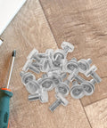 20 Pcs Adjustable Furniture Legs With Non Slip PVC Pads For Shelves Cabinets Tables And Chairs Threaded Screw Leveling Feet For Floor Protection And Uneven Surface Adjustment, clear PVC