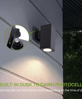 No Brainer Dusk To Dawn Outdoor Wall Light Fixture 9W LED 1000 LM Bronze Cylinder Up Down Waterproof Sconce mounted view