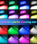 Headliner Kit With Four Color Fiber Optic Lights And Two In One Light Engine For Your Car Interior Glow Up, RGBW shooting stars display