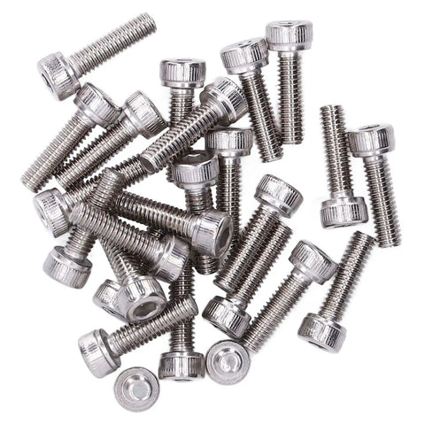 Solid Pack Of Galvanized Steel Hex Socket Head Cap Screws, 100 Assorted M4 Machine Bolts, Pro Level Wrench Ready Fasteners For Gritty Job Sites And Equipment Fixup, 8 To 20 Mm Lengths showing assorted screws.