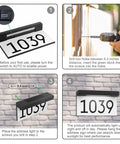 Solar Powered Outdoor Address Sign With Waterproof LED Illumination 6000K Daylight White House Numbers Plaque installation steps