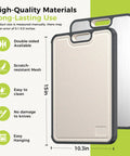 Two In One Titanium Cutting Board Heavy Duty Dual Sided Kitchen Tool With Pure Titanium And PP Surfaces, 15 by 10.3 inches