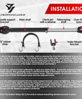 Adjustable Boat Transom Saver For Outboard Motors With Composite Head Transom Support No Fuss Protection For Your Engine And Keeps It Level Fits 23 To 35 Inches And Up To 100 HP installation guide showing components and assembly steps.
