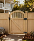 Heavy Duty Carbon Steel Fence Gate Latch for Wood and Vinyl Posts Black Powder Coated Post Mount Easy Install Includes Screws and Instructions for Rugged Outdoor Use and Long Lasting Security on wood gate