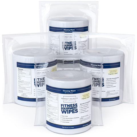 Pro Grade Gym Equipment Wipes Refill Pack Four Rolls Of Eight Hundred Pre Moistened Cleaning Wet Wipes For Upwards And Downwards Dispensers