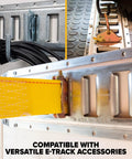 Beefy E Track Rail 5 Ft Galvanized 12 Gauge Steel for trailers, showing versatile accessory compatibility, made in USA
