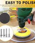 All In One Pro Grade Drill Polishing Kit For DIYers With 215 Pcs 3 Inch Wet Dry Sandpaper in use on wood surface