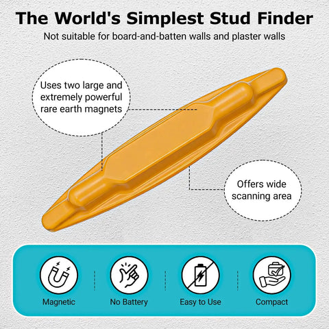 Battery Free Magnetic Stud Finder For Drywall And Wood Hella Strong Wall Scanner Pinpoints Nails Screws Fast Heavy Duty Construction Tool Every Handyman Swears By