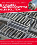 Heavy Duty Galvanized Steel Gravity Conveyor Rollers 22 Inch By With 1.5 In Diameter Ball Bearing Rodillo For Material Handling in a conveyor system