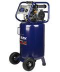 Heavy Duty 20 Gallon Ultra Quiet Air Compressor 1.8 HP Oil Free Pump Peak 150 PSI 5.5 CFM At 40 PSI on a sturdy rolling cart.