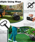 Image showing Tow Behind And Manual Lawn Roller 30 Gallon Water Filled Steel Sod Roller With Push Pull Handle in use with tractor and manually.