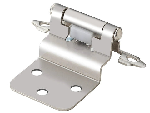 Killer Quality Satin Nickel Cabinet Hinges With Self Closing Action 3/8 Inch Inset Overlay Heavy Duty Soft Close Drawers And Doors Includes All Mounting Screws For Kitchen And Bathroom Sweet Upgrade Works Like A Charm Guaranteed