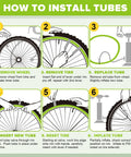 Step-by-step guide to install Two Pack 20x4 Fat Tire Inner Tube With 32mm AV Schrader Valve For 20 Inch Fat Bikes Fits 20x3.5-4.0 Tires