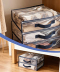 Heavy-Duty Clear Storage Bags With Zipper, 12 Pack, 12L Waterproof Moving Organizer Bags in closet, 15.7x11.8x3.9 Inch view