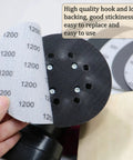5 Inch No Hole Sanding Discs Set, 30 Pieces, 10 Grits From 240 To 3000, 3 Discs Each, Wet Dry Sandpaper For Random Orbital Sanders