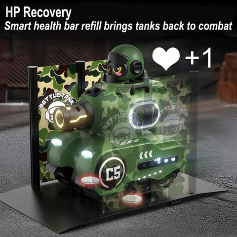 2 Pack Infrared RC Battle Tanks With Realistic Sound Effects, Remote Control Tank Set in HP recharge station