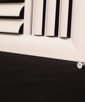 Close-up of Heavy-Duty Aluminum 14x14 4-Way Adjustable Curved Blade HVAC Diffuser Vent Cover with screws, never rust