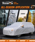 Tough As Nails All Weather Waterproof Car Cover For Outdoor Use With Full Exterior Protection And Windshield Sun Shade