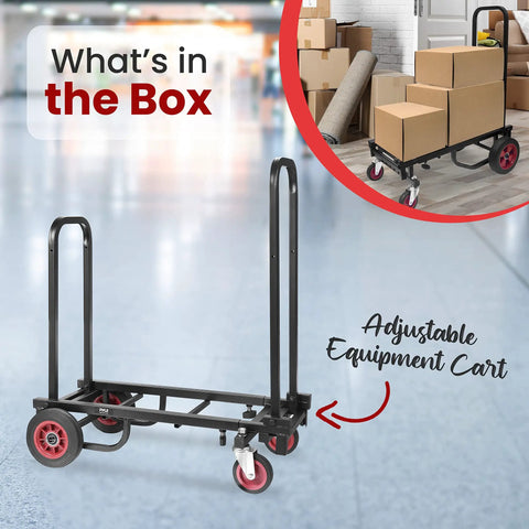 Compact Folding Equipment Dolly Converts Into 8 Handy Carts Heavy Duty Hand Truck With Wheels in box display with packages
