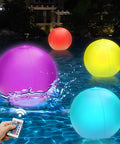 16 Inch LED Light Up Beach Balls 4 Pack With Remote Glow In The Dark Pool Toys Featuring 16 Color Changing Lights And 4 Flash Modes