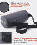 The Original McKenzie Lumbar Roll Standard Density Low Back Support Pillow with adjustable strap, fabric texture, 11" length.