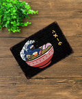 Vintage Metal Sign Ramen Noodle Soup Tin Wall Art 8 By 12 Inch For Kitchen Home Bar Office Decor with wave design on table.