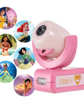 LED Kids Night Light With Projector And Dusk To Dawn Sensor Projects Six Princess Images Belle Jasmine Ariel Moana Tiana And Mulan On Ceiling Wall Or Floor Plug In Pink Glow Night Light For Sleepy Heads