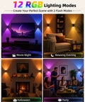 Sleek Wireless Motion Sensor Wall Light Rechargeable LED Sconce With Peels Off Paper Mount Delivers Straight Up Killer Ceiling Floor Wash For Hallways And Living Rooms in various RGB modes for movie nights and parties.