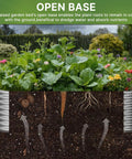 Open base design of Galvanized Raised Garden Bed Set 3 Piece Outdoor Metal Garden Boxes For Vegetables And Flowers Above Ground Steel Bed