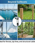 PT-1 Professional Hands-Free Sailboat Rigging Tension Gauge for Accurate Force Readings in Forestays and Shrouds and Standing Rigging Measures 2.55mm 3mm and 4mm Wire Rope with ±5% Accuracy Up to 360 Kg (800 Lb), for sails, fences, zip lines