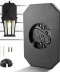 Hassle Free Install Vinyl Siding Light Mount Block With Built In Electrical Box Outdoor Side Mount Kit For One Half Inch Lap Double And Four Inch Siding Black, black vinyl siding mount block