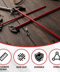 Heavy Duty 3/4 Inch Conduit Bender For Emt Imc And Rigid Pipe with accurate scale and non-slip design on wooden surface.