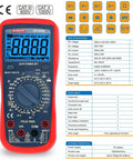 Heavy Duty Automotive Multimeter Featuring True Rms Accuracy And Cat Iii 600V Safety showing features and specifications on display.