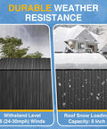 8x12 Outdoor Shed With Lean To And Triple Doors Galvanized Steel Utility Shed with dual weather resistance features