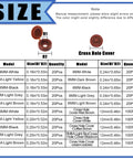 Size chart of Screw Cap Covers Kit 800 Pcs Two Styles Hinged And Snap Covers with 4mm to 6mm sizes in 9 colors.