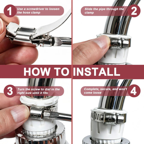 Top Rated 152 Piece Hose Clamps Kit Featuring Flexible 304 Stainless Steel Worm Gear Clamps In Size Range From One Quarter To Two And A Half Inch Perfect For Car Repairs Fuel Lines Radiators Plumbing Jobs And Garden Water Pipe Fixes That Need Serious Grit. how to install stainless worm gear hose clamp on pipe