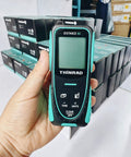 Dead On Accurate Six In One Laser Distance Meter Sixty Foot Range Class 2 Safe Beam in hand with packaging in background.