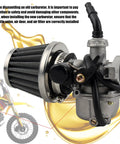 PZ19 19mm Carburetor Kit with air filter and zinc alloy construction on a white background with installation diagram