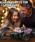 Pink Remote Control Car For Girls 1 To 18 Scale Super Fast 4WD Off Road RC Truck Reaches Forty Kilometers Per Hour With LED Lights