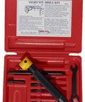 Right Angle Drill Attachment Kit For Tight Spaces, 90 Degree Adapter with red case, bits, wrench, DIY tool for tight corners