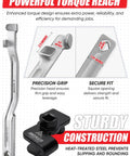 Wrench Extender Tool Set With 15 Inch Bar And Adapter Heavy Duty Forged Steel 2 Piece Design For High Torque Jobs