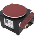 Heavy Duty Mini Belt Disc Sander And Bench Grinder, 2 In 1 Electric Spindle Sander Machine with adjustable speed and sanding surface.