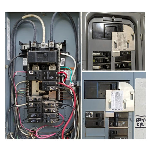 Interlock Generator Kit For Homeline Panels, 2 Pole Generator Breaker Transfer in 150 Amp to 225 Amp load center view